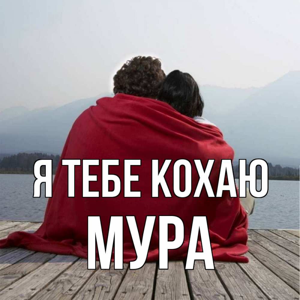 Открытка на каждый день з підписом, Мура Я тебе кохаю плед Прикольна листівка з побажанням онлайн скачати безкоштовно 