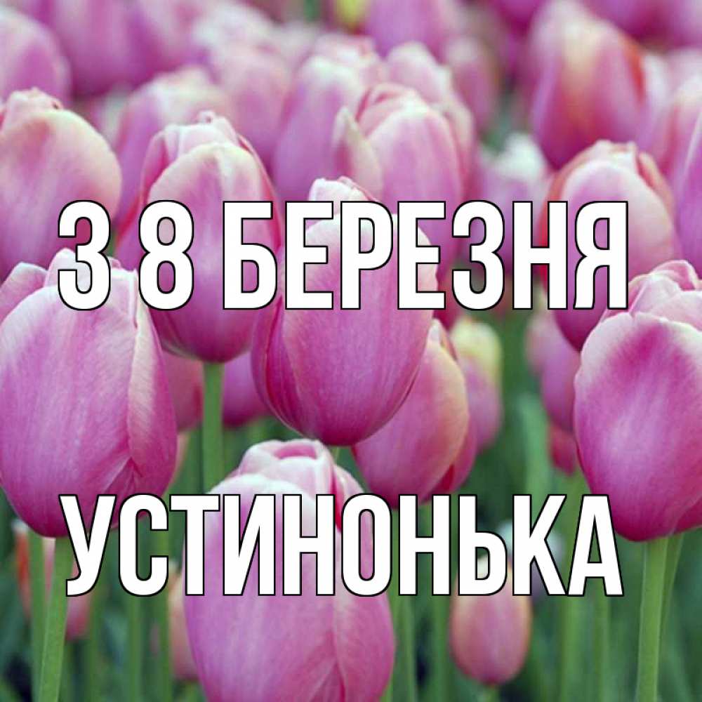 Открытка на каждый день з підписом, Устинонька З 8 БЕРЕЗНЯ на международный женский день 3 Прикольна листівка з побажанням онлайн скачати безкоштовно 