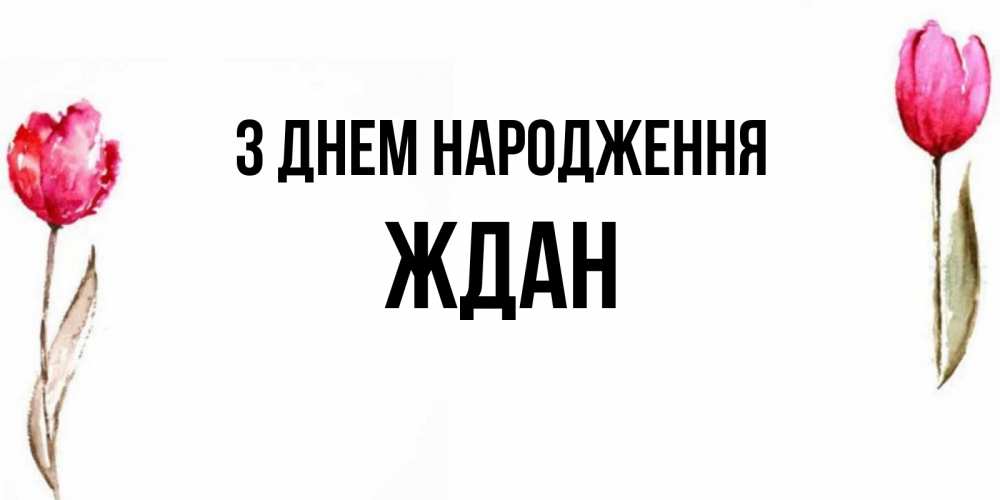 Открытка на каждый день з підписом, Ждан З Днем народження открытки акварелью с цветами Прикольна листівка з побажанням онлайн скачати безкоштовно 