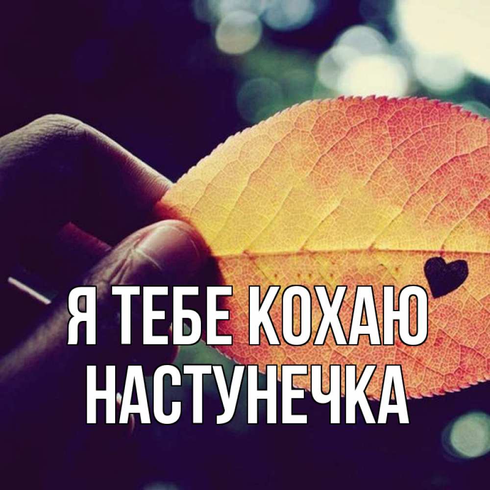 Открытка на каждый день з підписом, Настунечка Я тебе кохаю держу лист Прикольна листівка з побажанням онлайн скачати безкоштовно 