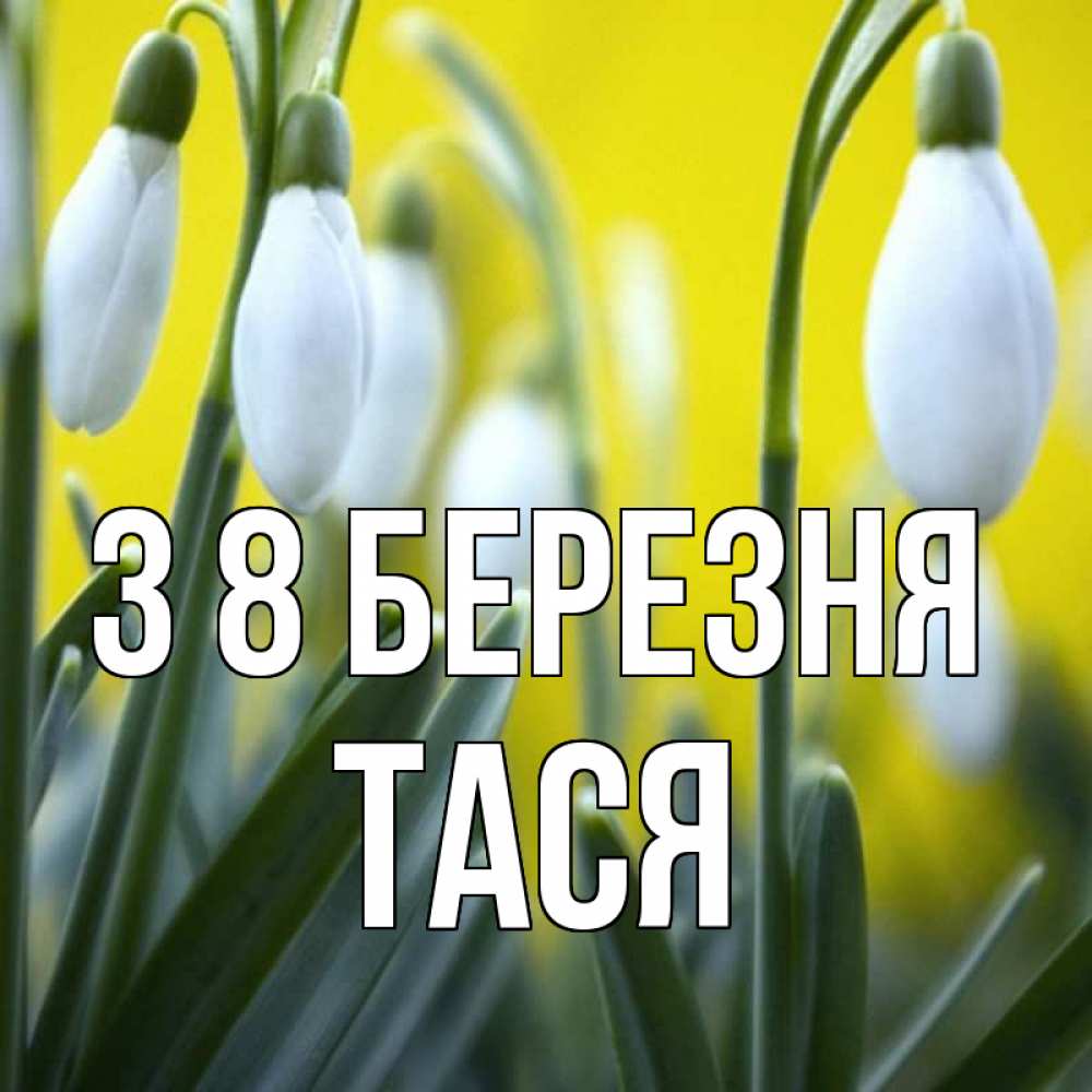 Открытка на каждый день з підписом, Тася З 8 БЕРЕЗНЯ весенние цветы Прикольна листівка з побажанням онлайн скачати безкоштовно 
