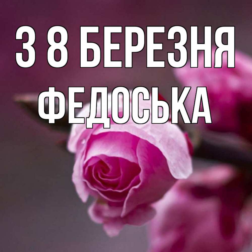 Открытка на каждый день з підписом, Федоська З 8 БЕРЕЗНЯ весна Прикольна листівка з побажанням онлайн скачати безкоштовно 