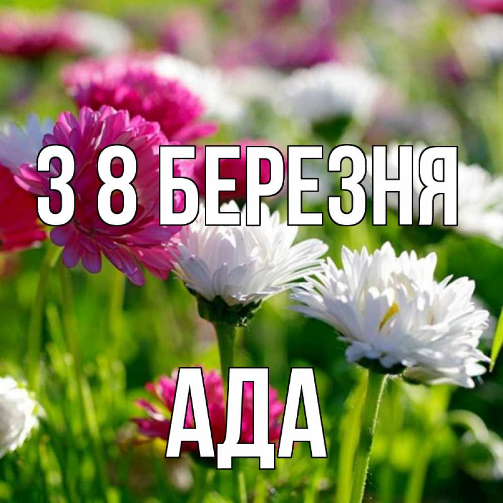 Открытка на каждый день з підписом, Ада З 8 БЕРЕЗНЯ международный женский день 1 Прикольна листівка з побажанням онлайн скачати безкоштовно 