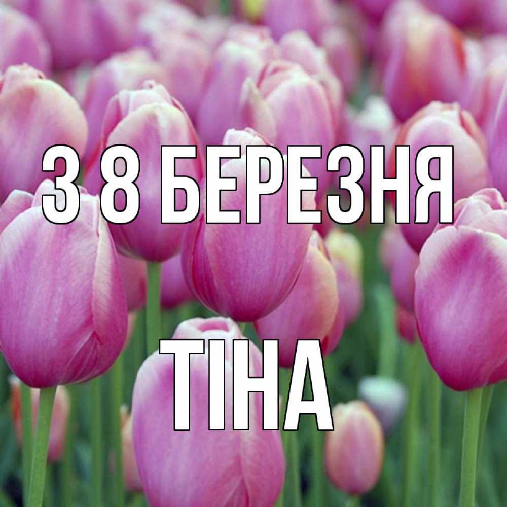 Открытка на каждый день з підписом, Тіна З 8 БЕРЕЗНЯ на международный женский день 3 Прикольна листівка з побажанням онлайн скачати безкоштовно 