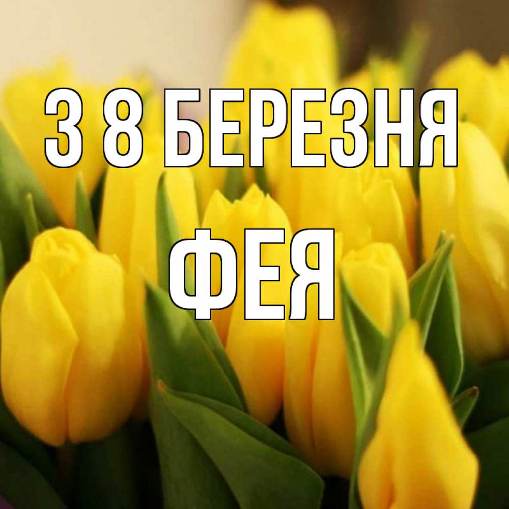 Открытка на каждый день з підписом, Фея З 8 БЕРЕЗНЯ цветы Прикольна листівка з побажанням онлайн скачати безкоштовно 