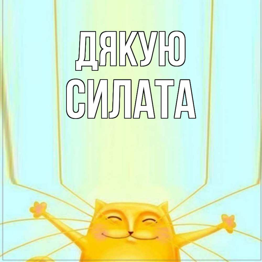 Открытка на каждый день з підписом, Силата Дякую кот с усами благодарит Прикольна листівка з побажанням онлайн скачати безкоштовно 
