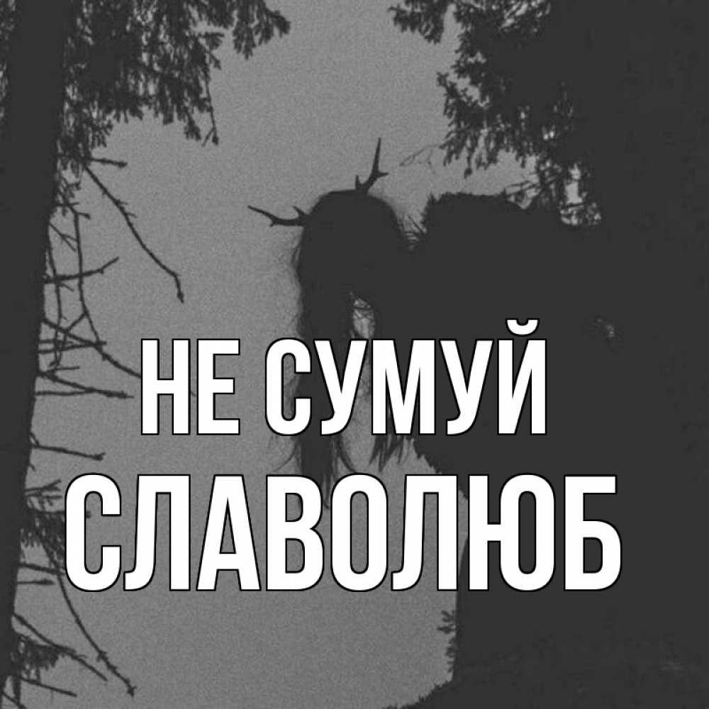 Открытка на каждый день з підписом, Славолюб Не сумуй чудище лесное Прикольна листівка з побажанням онлайн скачати безкоштовно 