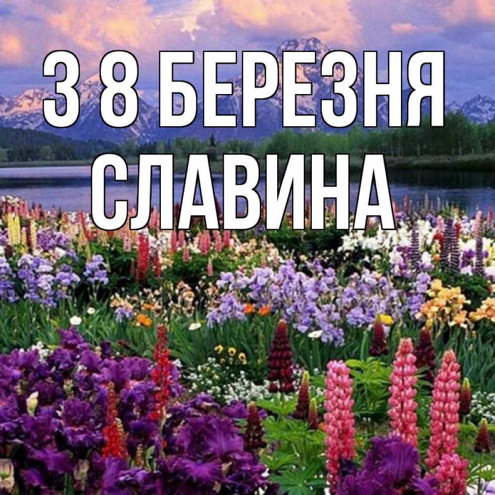 Открытка на каждый день з підписом, Славина З 8 БЕРЕЗНЯ международный женский день Прикольна листівка з побажанням онлайн скачати безкоштовно 