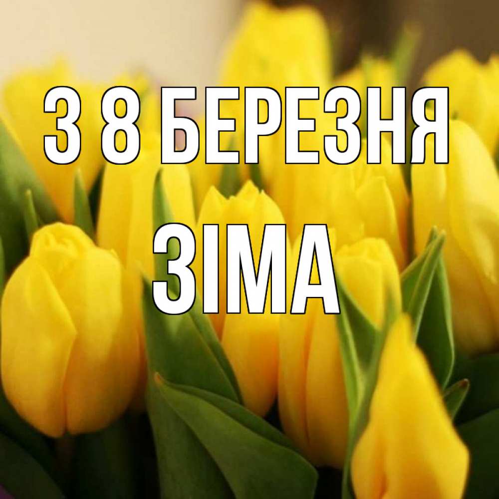 Открытка на каждый день з підписом, Зіма З 8 БЕРЕЗНЯ цветы Прикольна листівка з побажанням онлайн скачати безкоштовно 