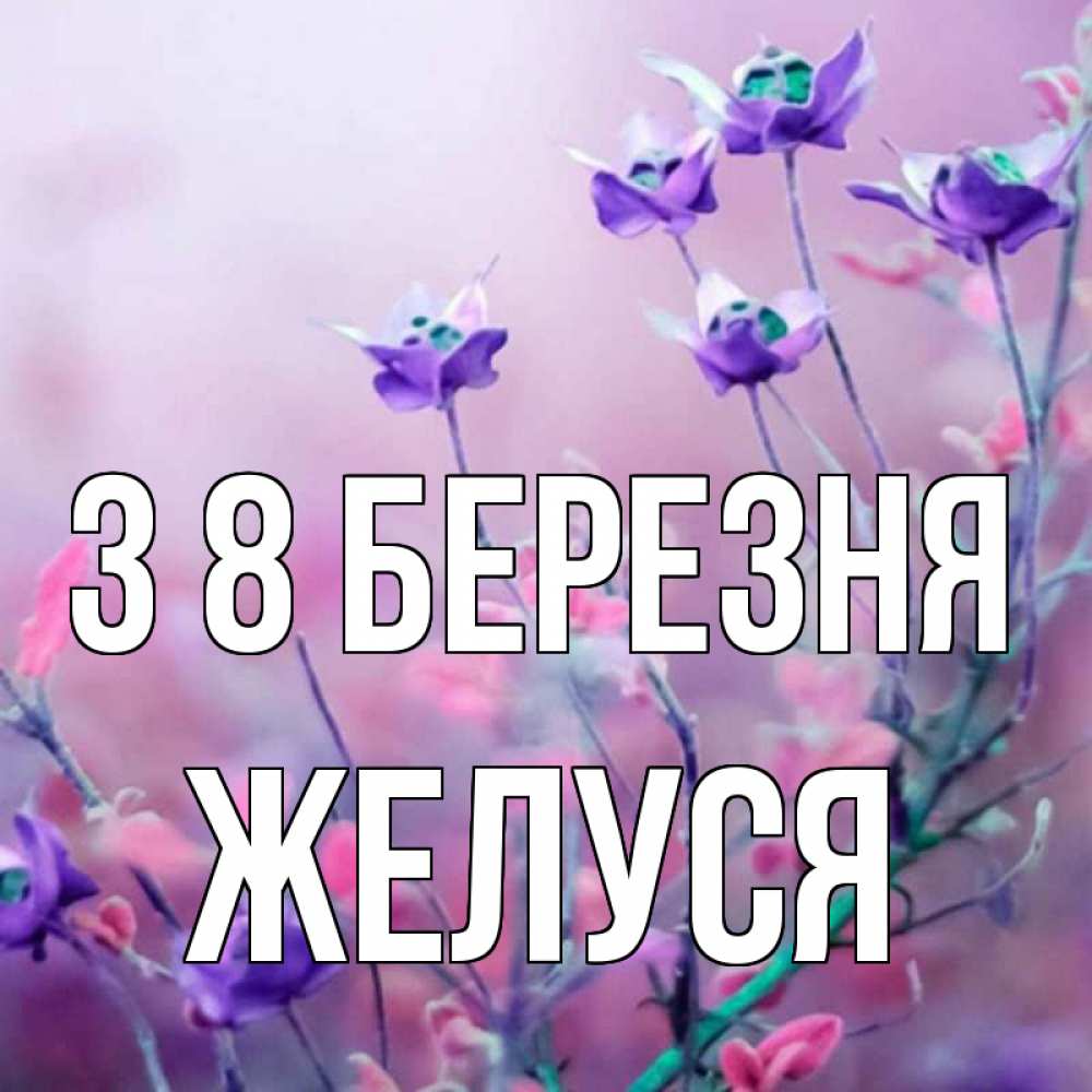 Открытка на каждый день з підписом, Желуся З 8 БЕРЕЗНЯ международный женский день 2 Прикольна листівка з побажанням онлайн скачати безкоштовно 