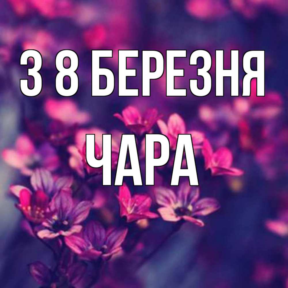 Открытка на каждый день з підписом, Чара З 8 БЕРЕЗНЯ небольшие цветы 1 Прикольна листівка з побажанням онлайн скачати безкоштовно 