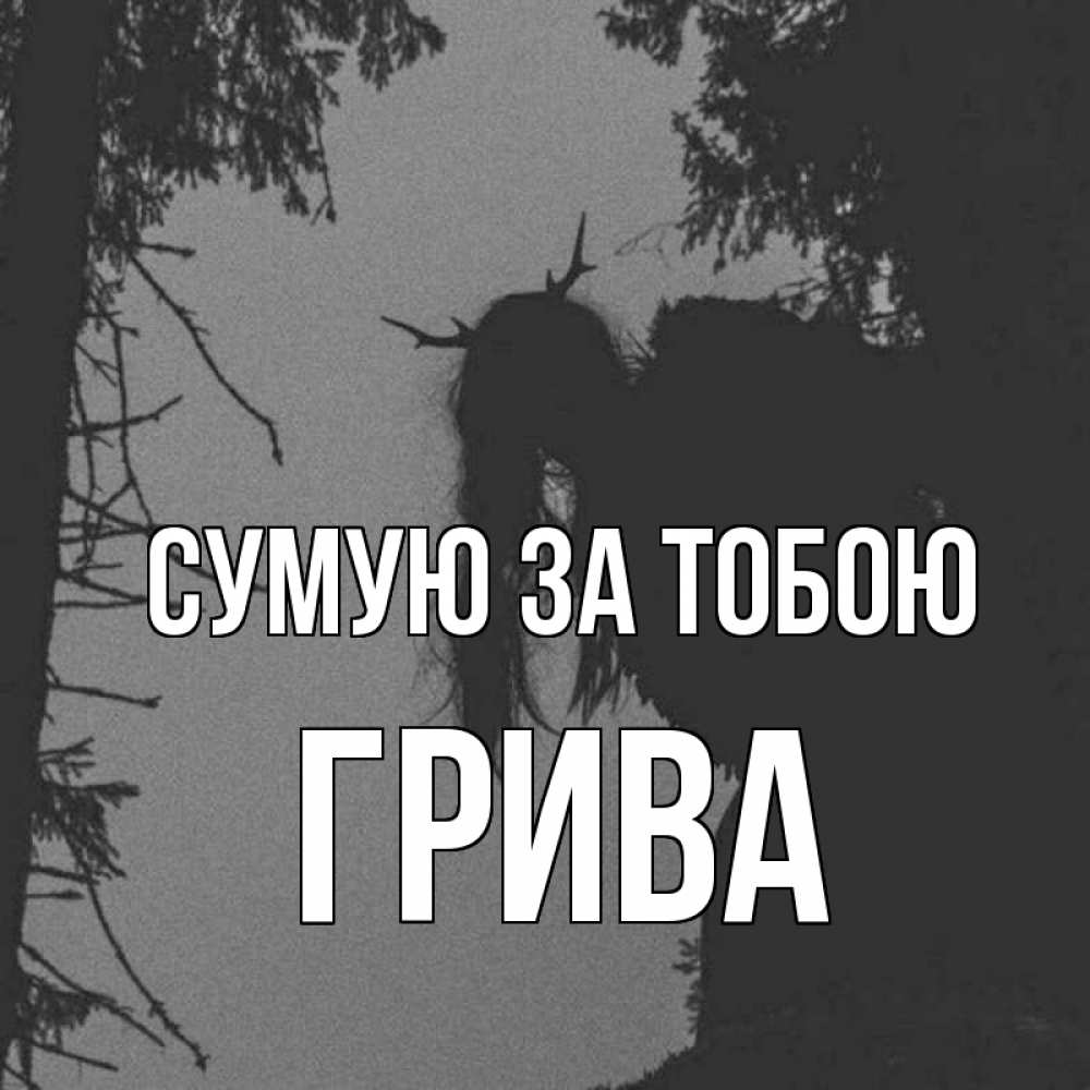 Открытка на каждый день з підписом, Грива Сумую за тобою пугаю Прикольна листівка з побажанням онлайн скачати безкоштовно 