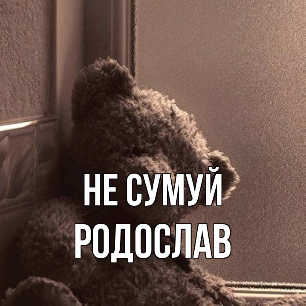 Открытка на каждый день з підписом, Родослав Не сумуй стекол рефленое Прикольна листівка з побажанням онлайн скачати безкоштовно 