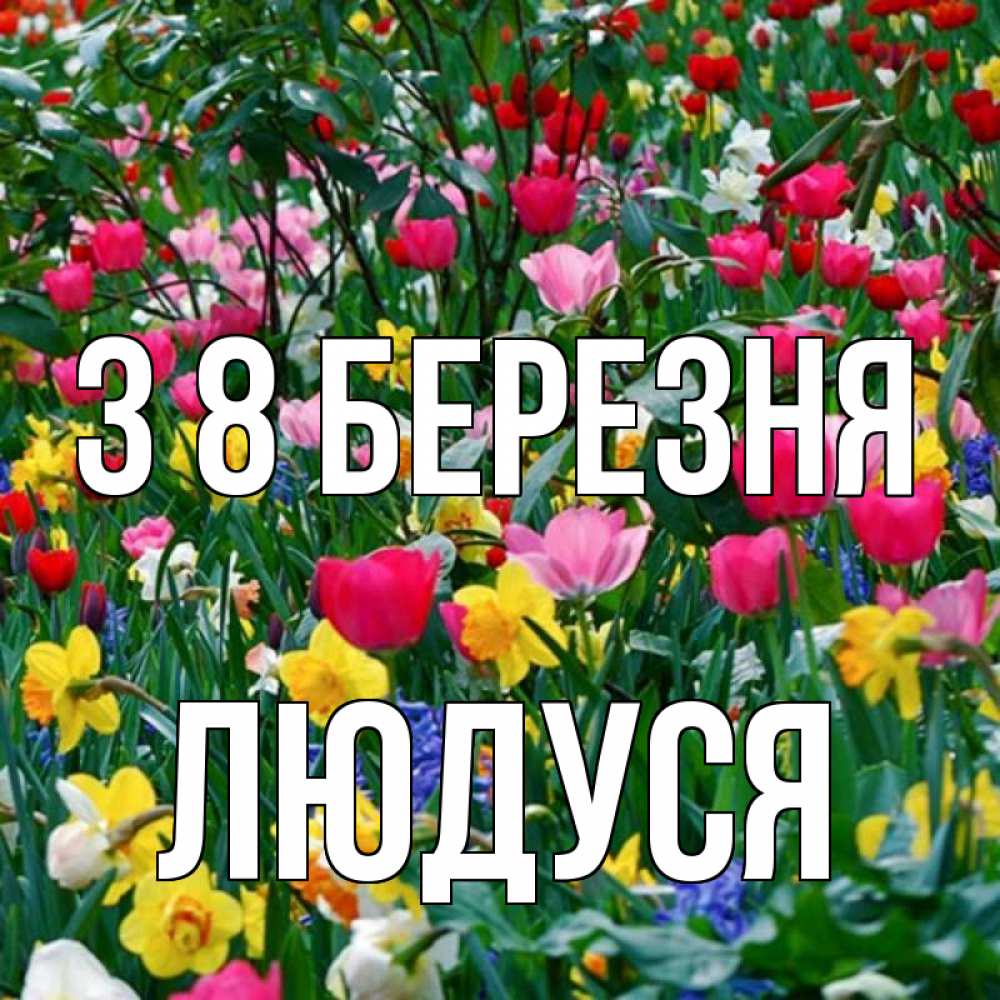 Открытка на каждый день з підписом, Людуся З 8 БЕРЕЗНЯ с международным женским днем поздравления для женщины Прикольна листівка з побажанням онлайн скачати безкоштовно 