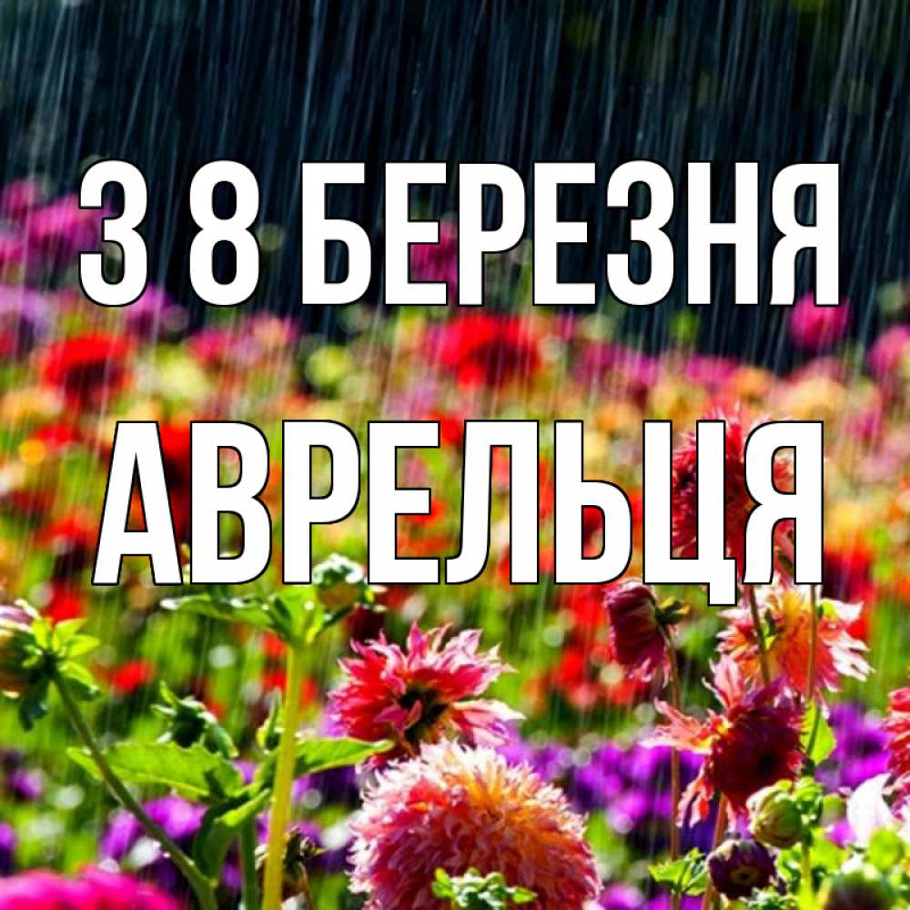 Открытка на каждый день з підписом, Аврельця З 8 БЕРЕЗНЯ цветы под дождиком к международному женскому дню Прикольна листівка з побажанням онлайн скачати безкоштовно 