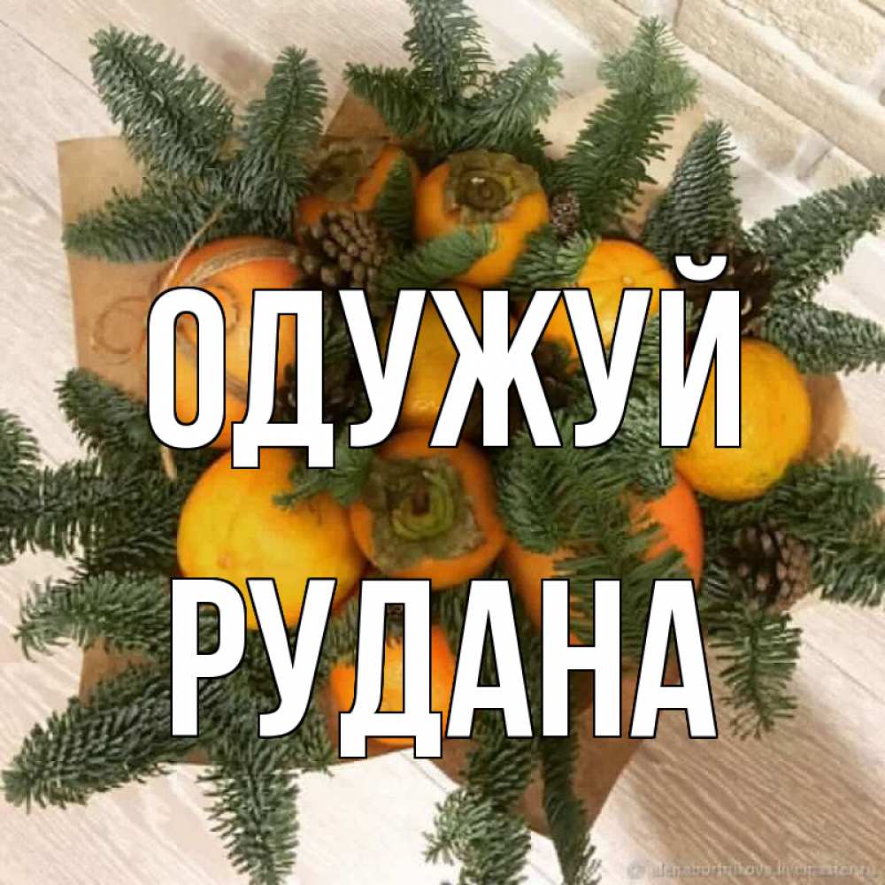 Открытка на каждый день з підписом, Рудана Одужуй апельсины и хурьма Прикольна листівка з побажанням онлайн скачати безкоштовно 
