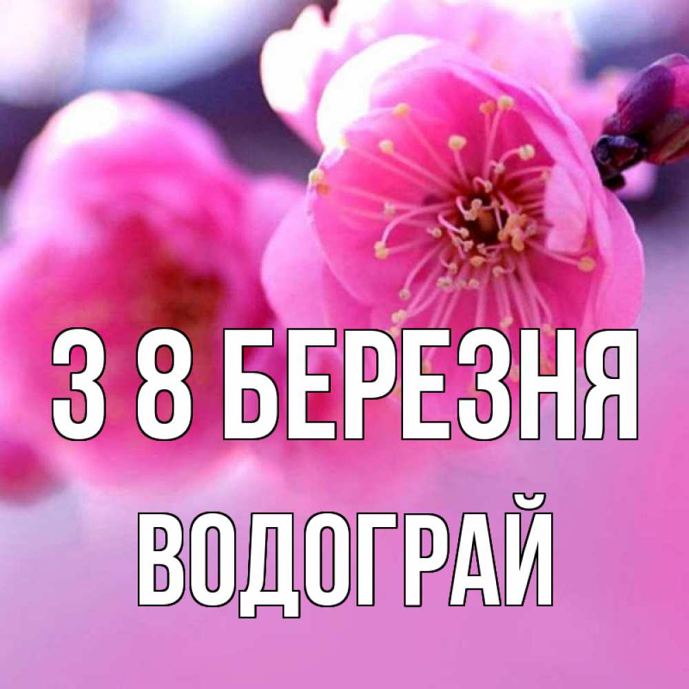 Открытка на каждый день з підписом, Водограй З 8 БЕРЕЗНЯ международный женский день Прикольна листівка з побажанням онлайн скачати безкоштовно 