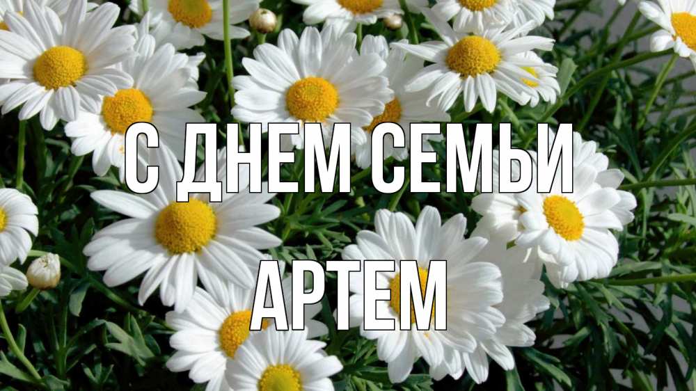 Открытка на каждый день з підписом, Артем С днем семьи с днем семьи Прикольна листівка з побажанням онлайн скачати безкоштовно 