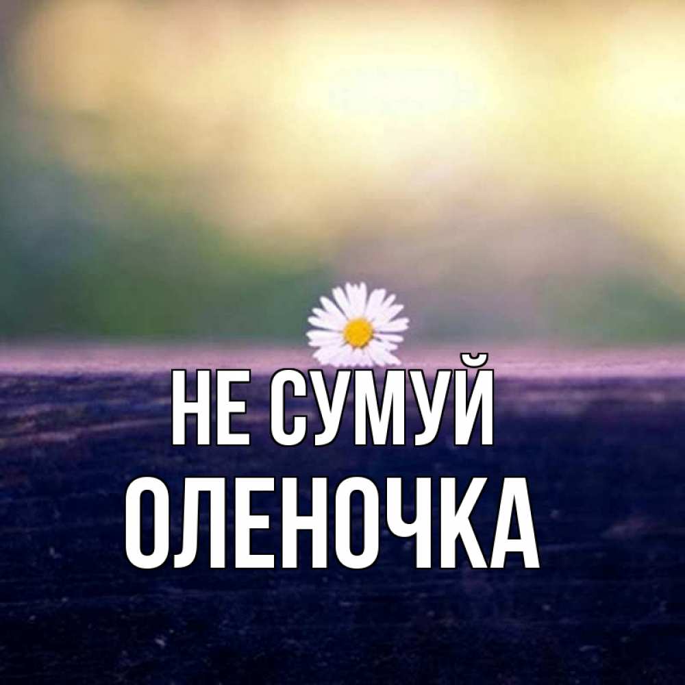 Открытка на каждый день з підписом, Оленочка Не сумуй красота Прикольна листівка з побажанням онлайн скачати безкоштовно 