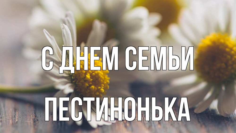 Открытка на каждый день з підписом, Пестинонька С днем семьи с днем семьи Прикольна листівка з побажанням онлайн скачати безкоштовно 
