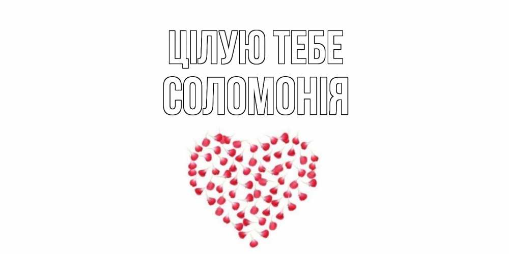 Открытка на каждый день з підписом, Соломонія Цілую тебе сердце Прикольна листівка з побажанням онлайн скачати безкоштовно 