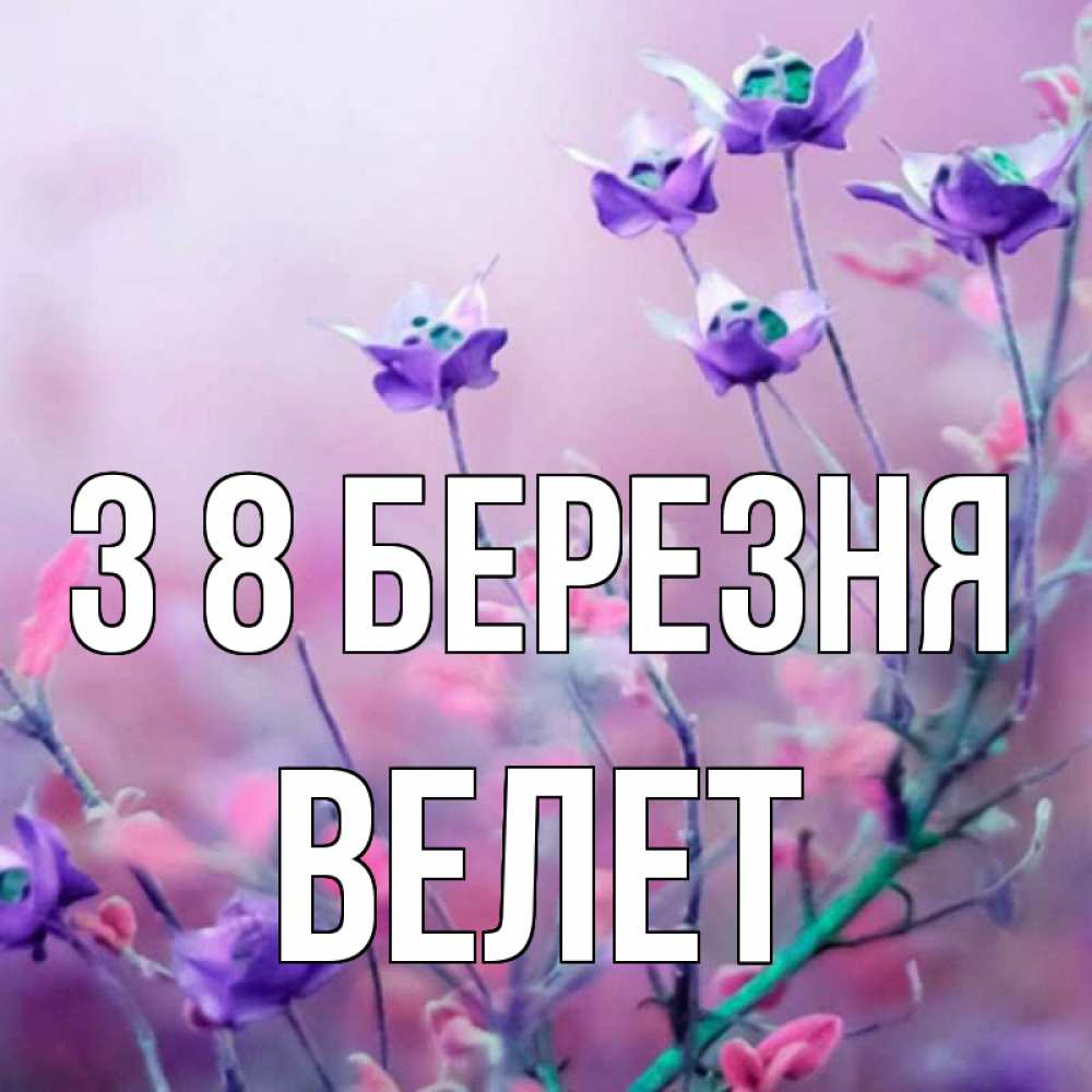 Открытка на каждый день з підписом, Велет З 8 БЕРЕЗНЯ международный женский день 2 Прикольна листівка з побажанням онлайн скачати безкоштовно 