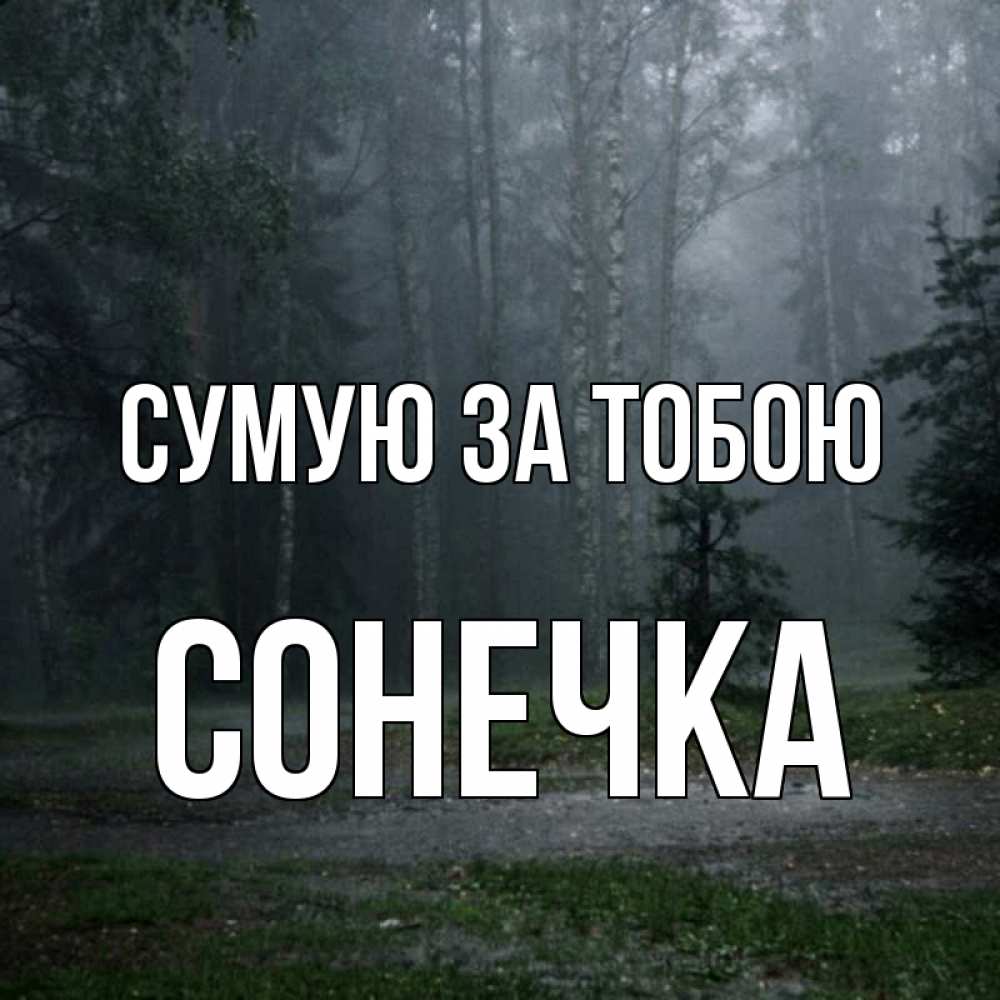 Открытка на каждый день з підписом, Сонечка Сумую за тобою одна и плохо мне Прикольна листівка з побажанням онлайн скачати безкоштовно 