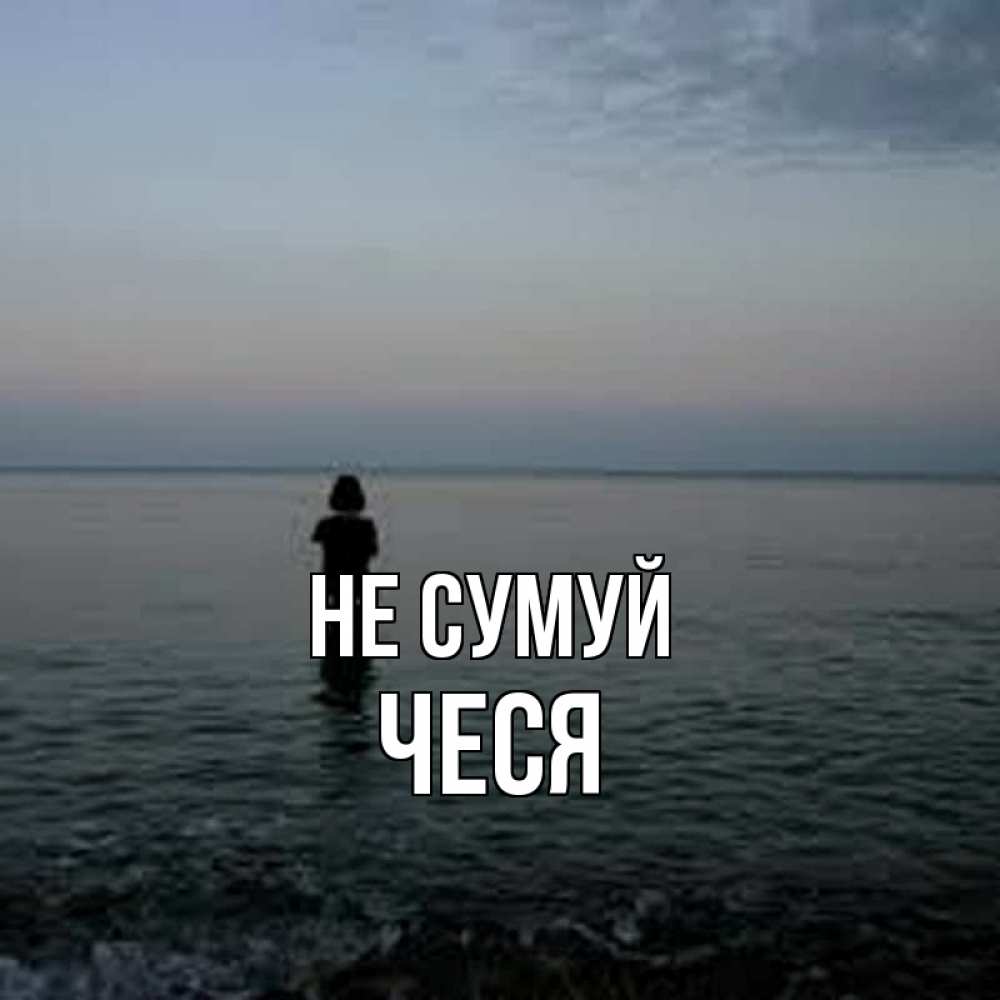 Открытка на каждый день з підписом, Чеся Не сумуй девушка Прикольна листівка з побажанням онлайн скачати безкоштовно 