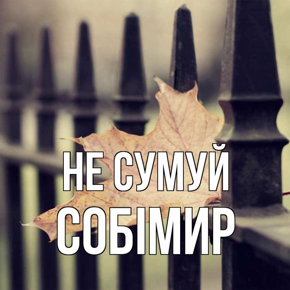 Открытка на каждый день з підписом, Собімир Не сумуй лист клена Прикольна листівка з побажанням онлайн скачати безкоштовно 
