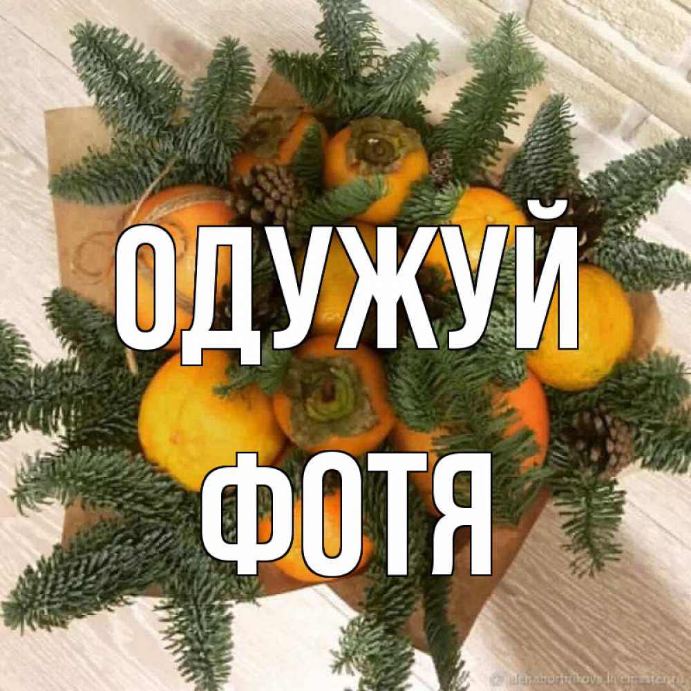 Открытка на каждый день з підписом, Фотя Одужуй апельсины и хурьма Прикольна листівка з побажанням онлайн скачати безкоштовно 