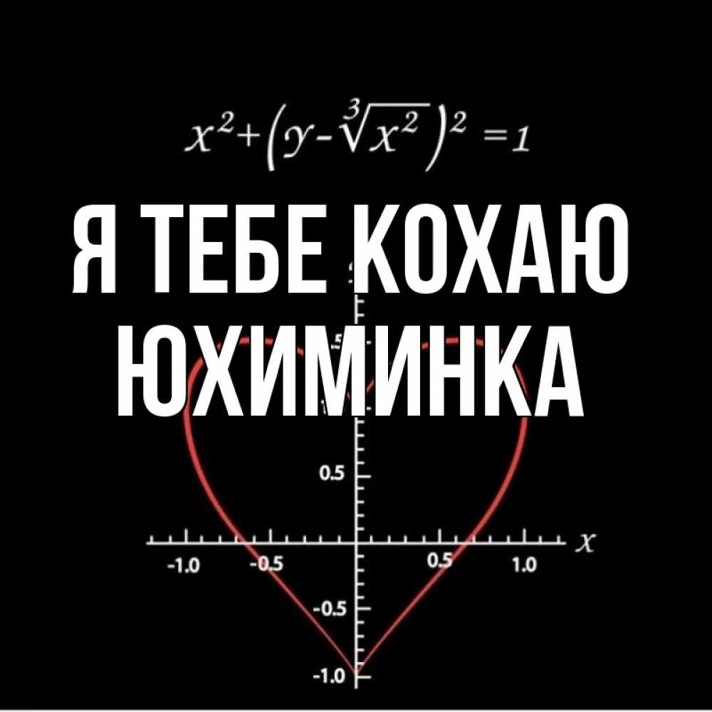 Открытка на каждый день з підписом, Юхиминка Я тебе кохаю сердечная формула Прикольна листівка з побажанням онлайн скачати безкоштовно 