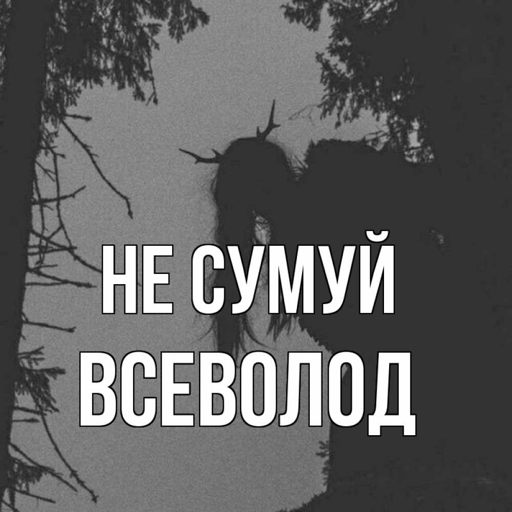 Открытка на каждый день з підписом, Всеволод Не сумуй чудище лесное Прикольна листівка з побажанням онлайн скачати безкоштовно 
