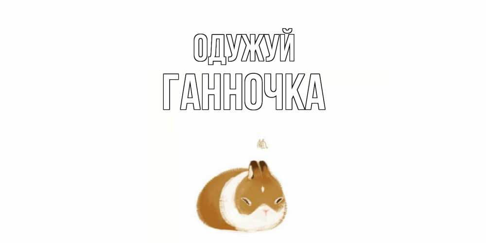 Открытка на каждый день з підписом, Ганночка Одужуй морская свинка на открытке с пожеланиями не болеть Прикольна листівка з побажанням онлайн скачати безкоштовно 