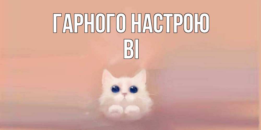 Открытка на каждый день з підписом, Ві Гарного настрою кошка Прикольна листівка з побажанням онлайн скачати безкоштовно 