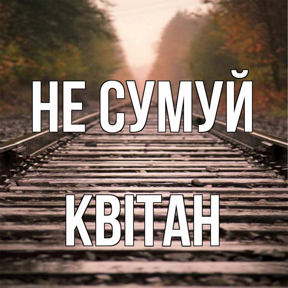 Открытка на каждый день з підписом, Квітан Не сумуй лес и железная дорога Прикольна листівка з побажанням онлайн скачати безкоштовно 