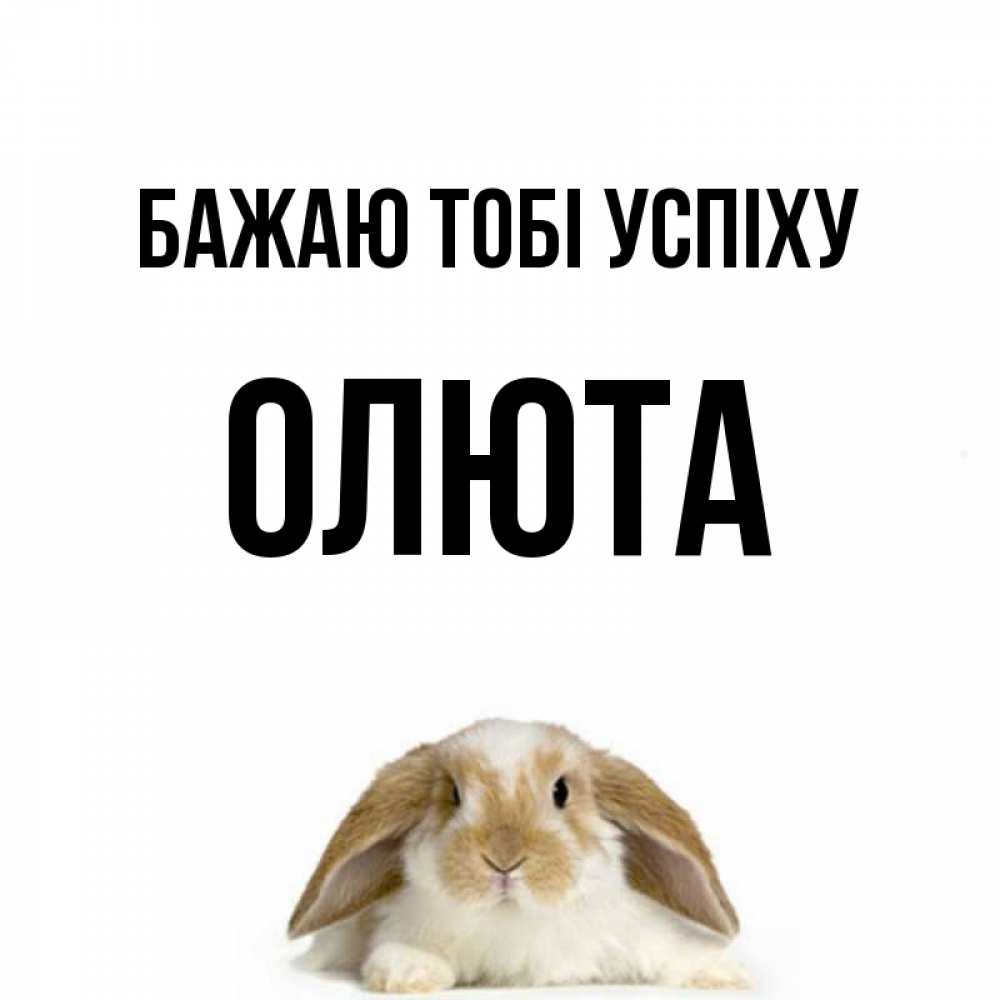 Открытка на каждый день з підписом, Олюта Бажаю тобі успіху открытки с произвольным текстом который можно вставить в открытку и создать ее самостоятельно бесплатно онлайн Прикольна листівка з побажанням онлайн скачати безкоштовно 