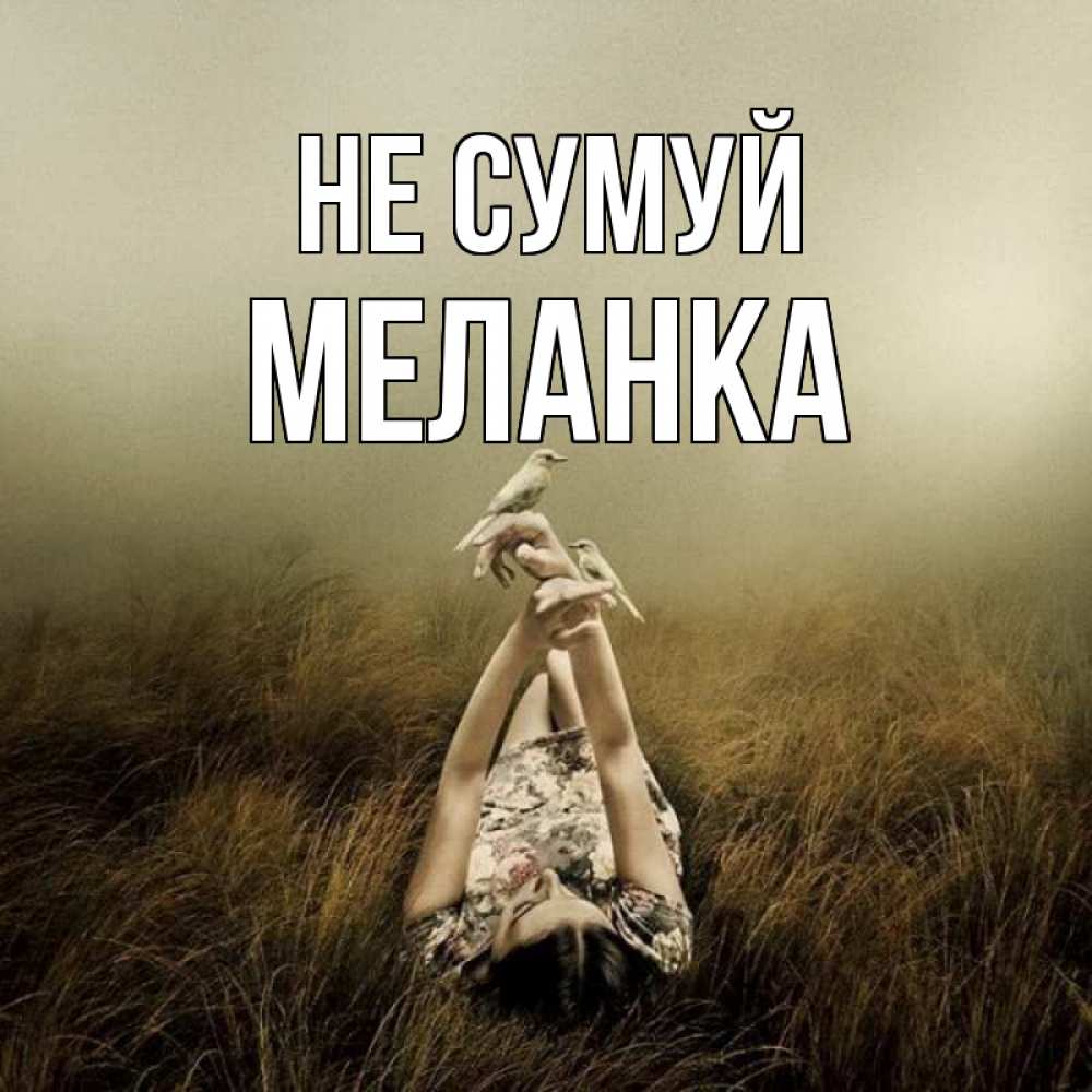 Открытка на каждый день з підписом, Меланка Не сумуй поле и туман Прикольна листівка з побажанням онлайн скачати безкоштовно 
