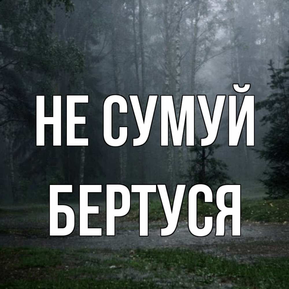 Открытка на каждый день з підписом, Бертуся Не сумуй осень Прикольна листівка з побажанням онлайн скачати безкоштовно 