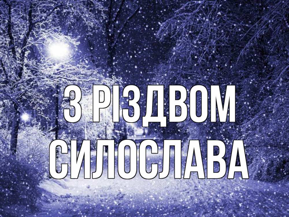 Открытка на каждый день з підписом, Силослава З Різдвом зима, снег, фонарь Прикольна листівка з побажанням онлайн скачати безкоштовно 