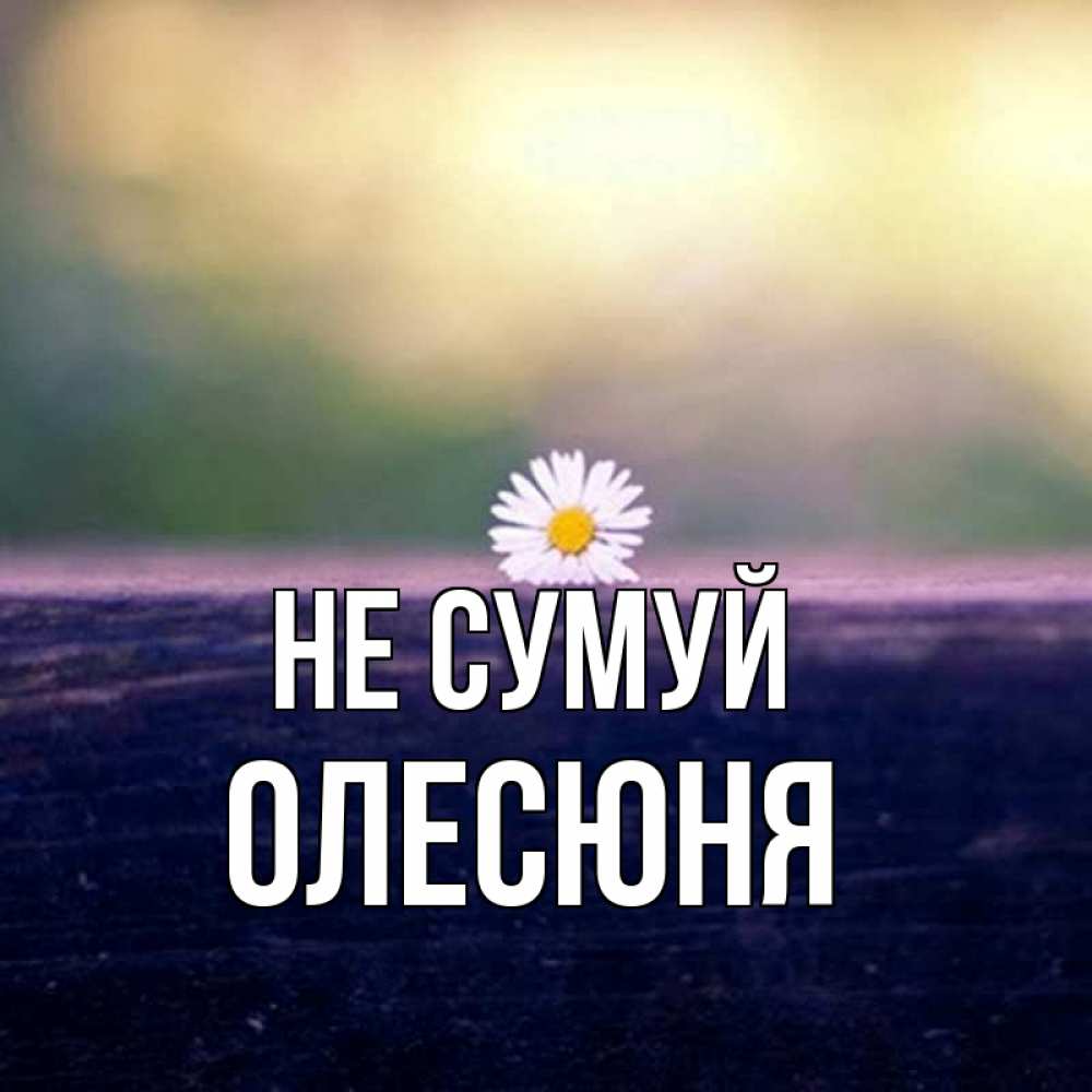 Открытка на каждый день з підписом, Олесюня Не сумуй красота Прикольна листівка з побажанням онлайн скачати безкоштовно 