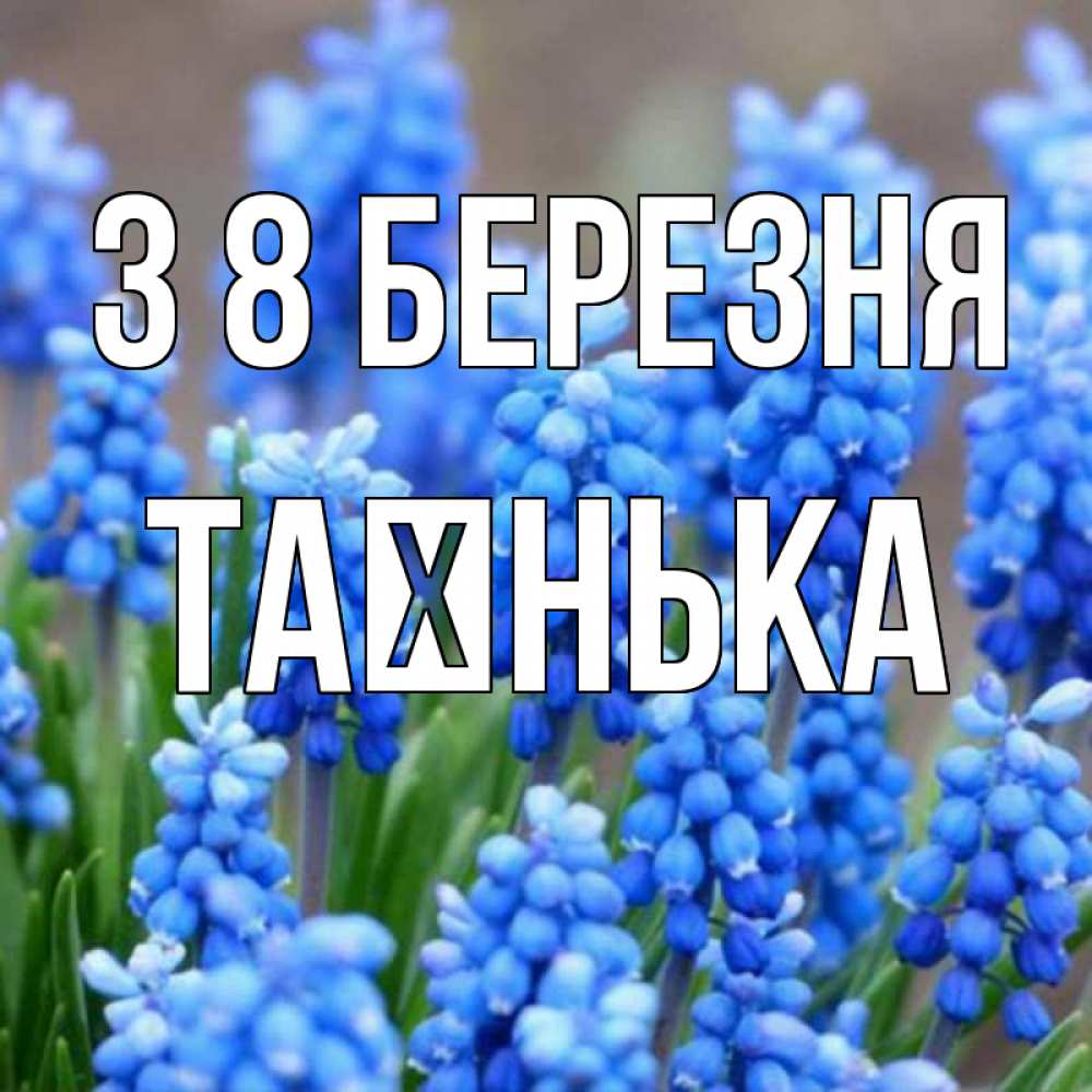 Открытка на каждый день з підписом, Таєнька З 8 БЕРЕЗНЯ Поздравительная открытка для женщин с цветами на праздничную дату Прикольна листівка з побажанням онлайн скачати безкоштовно 