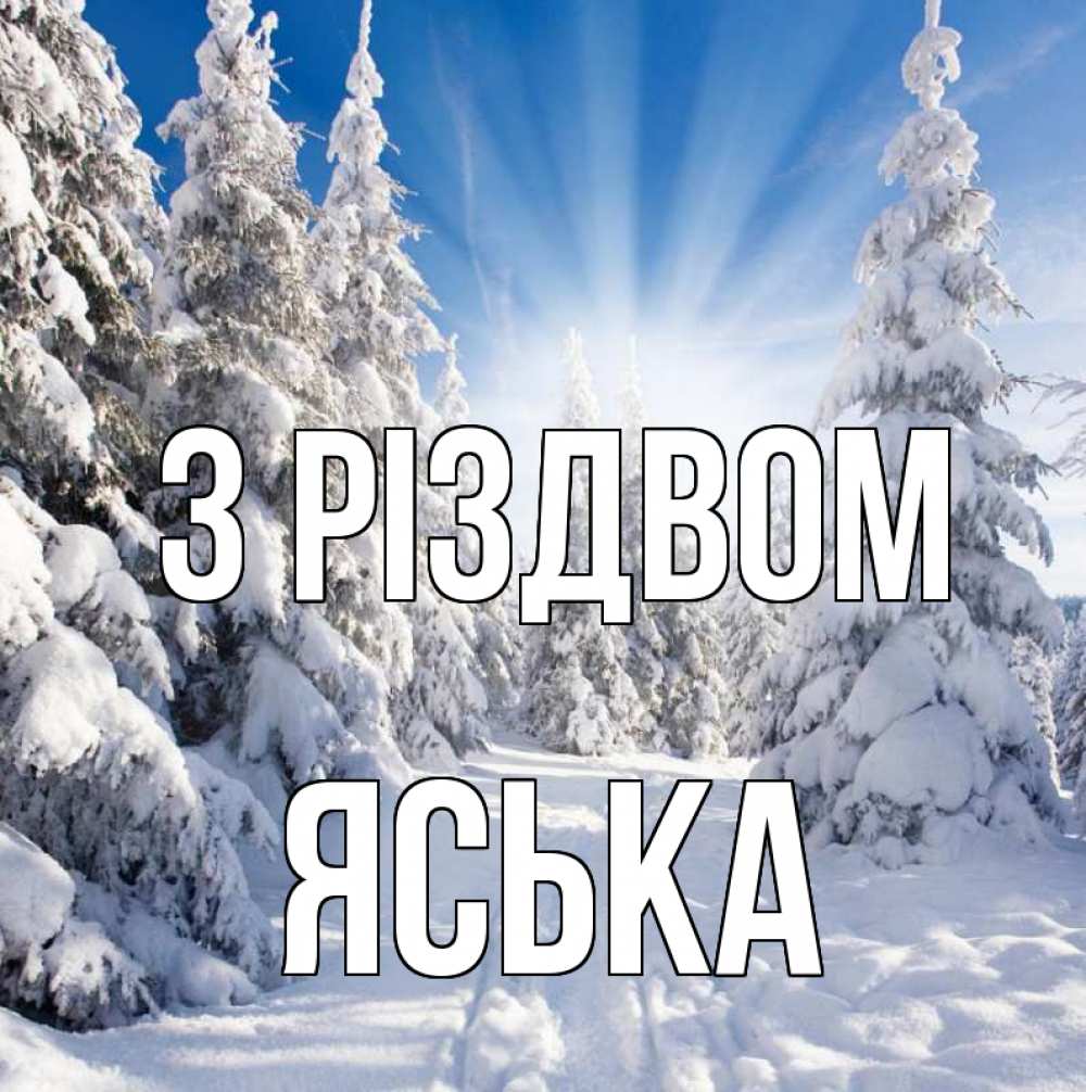 Открытка на каждый день з підписом, Яська З Різдвом зима, лес Прикольна листівка з побажанням онлайн скачати безкоштовно 