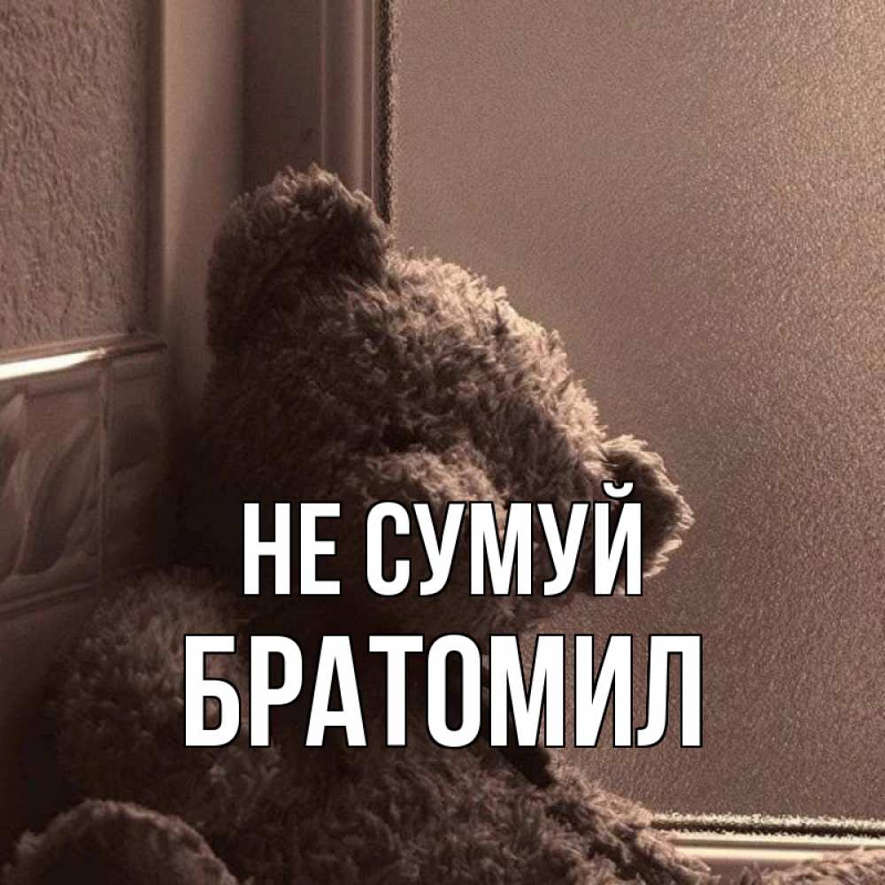 Открытка на каждый день з підписом, Братомил Не сумуй стекол рефленое Прикольна листівка з побажанням онлайн скачати безкоштовно 