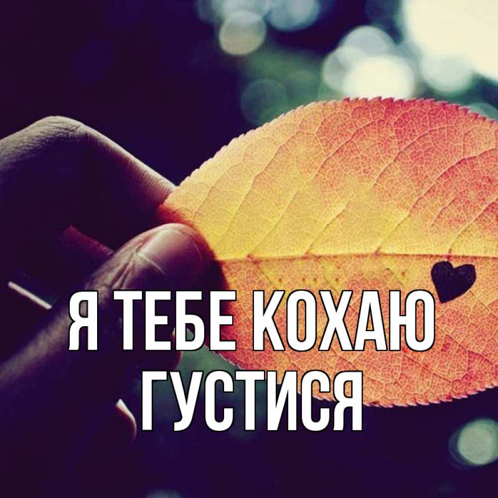 Открытка на каждый день з підписом, Густися Я тебе кохаю держу лист Прикольна листівка з побажанням онлайн скачати безкоштовно 