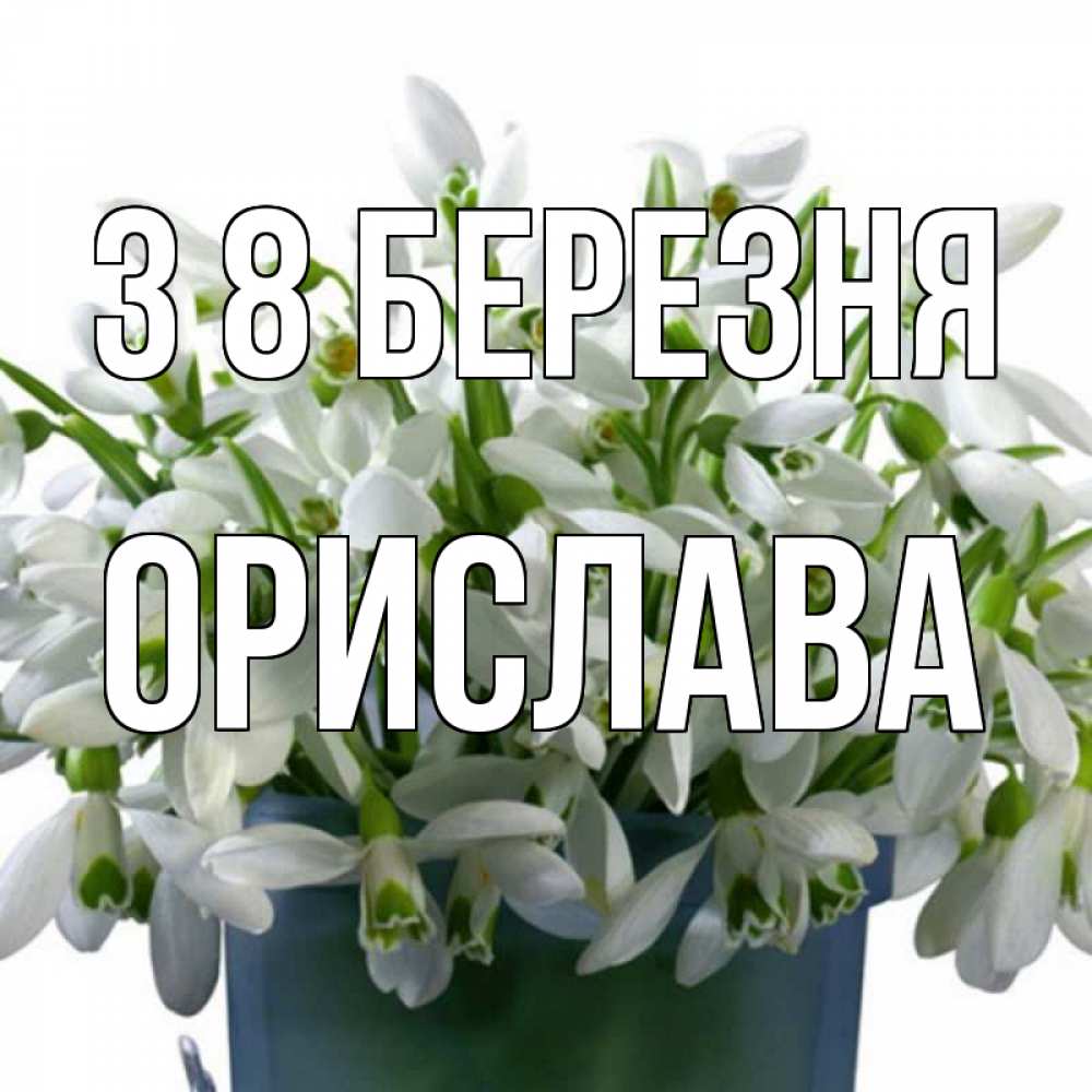 Открытка на каждый день з підписом, Орислава З 8 БЕРЕЗНЯ цветы к международному женскому дню Прикольна листівка з побажанням онлайн скачати безкоштовно 