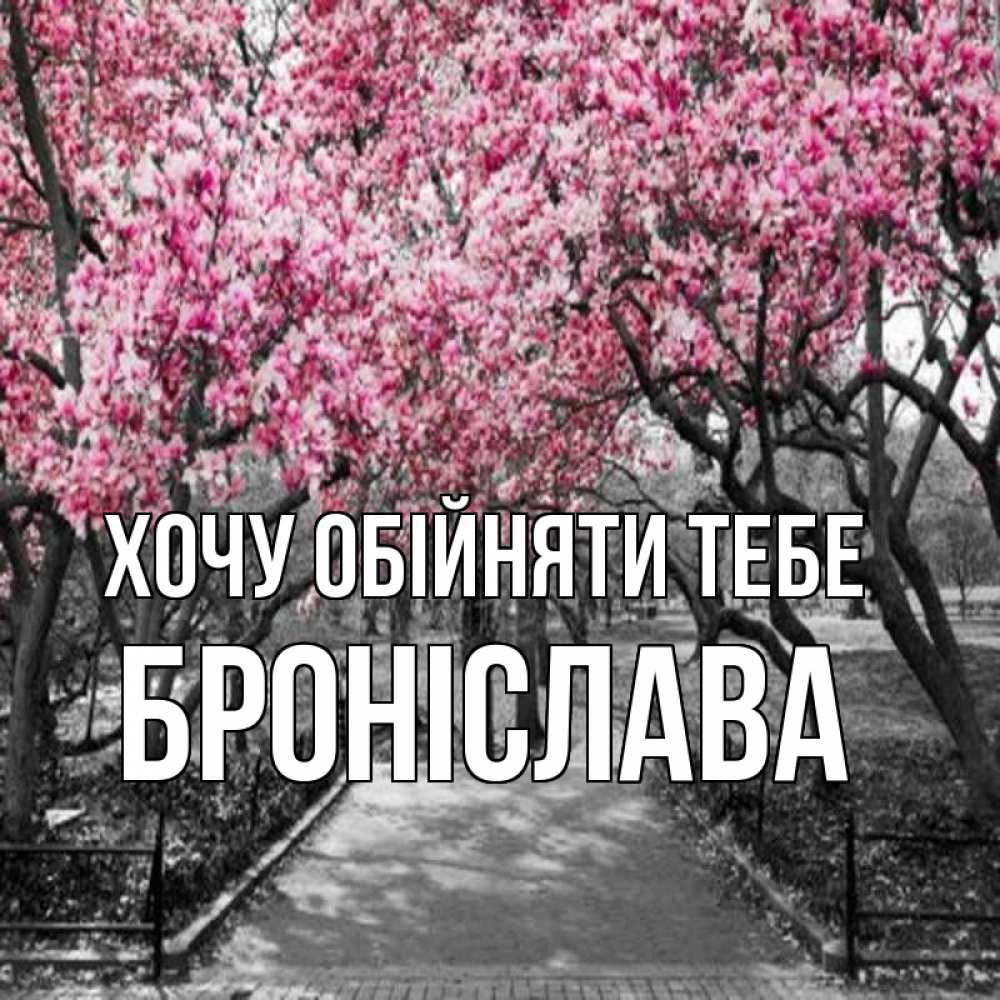 Открытка на каждый день з підписом, Броніслава Хочу обійняти тебе обработанное фото Прикольна листівка з побажанням онлайн скачати безкоштовно 