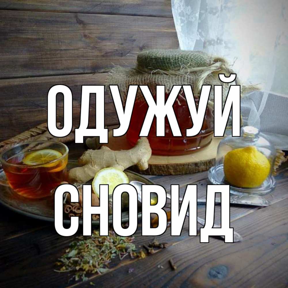 Открытка на каждый день з підписом, Сновид Одужуй банка с медом Прикольна листівка з побажанням онлайн скачати безкоштовно 