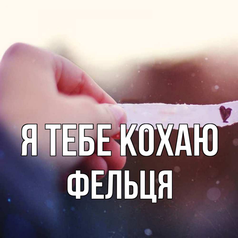 Открытка на каждый день з підписом, Фельця Я тебе кохаю для тебя Прикольна листівка з побажанням онлайн скачати безкоштовно 