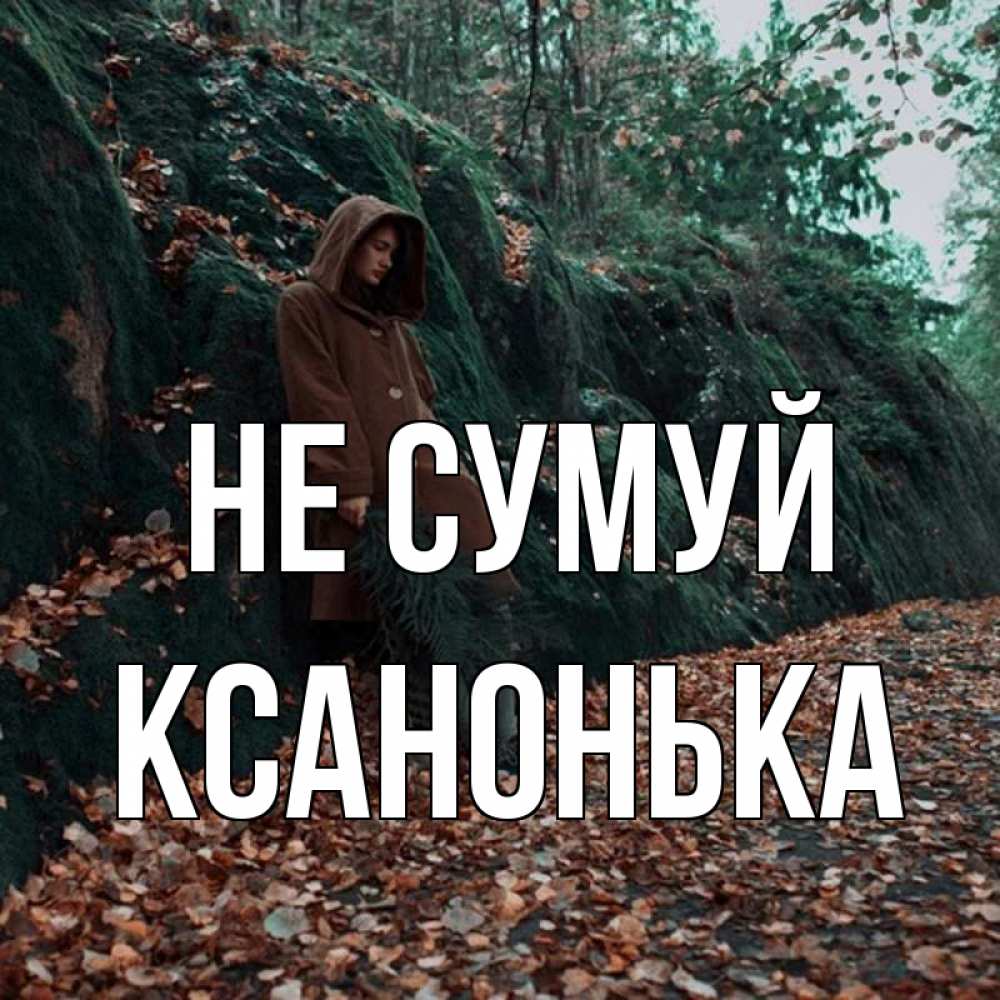 Открытка на каждый день з підписом, Ксанонька Не сумуй осенний лес Прикольна листівка з побажанням онлайн скачати безкоштовно 