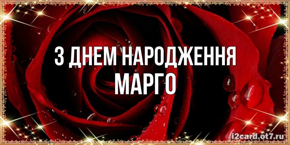 Открытка на каждый день з підписом, Марго З Днем народження цветок в росе на день рождения Прикольна листівка з побажанням онлайн скачати безкоштовно 